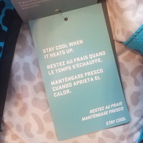 NWT Nike dri-fit blue leopard print running shorts - Picture 6 of 11